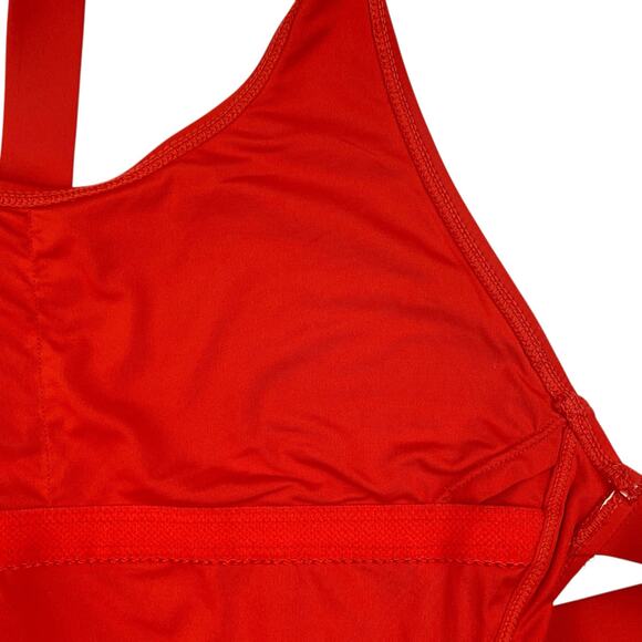 Andie Swim Tulum One Piece Swimsuit Orange Red Cross Strap Women's M - Picture 9 of 10